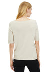 Betty Barclay Keyhole Short Sleeve Sweater, Stone
