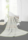 Biederlack Cotton Home Large Blanket, Stripe Sage
