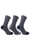 Bramble 3 Pair All Terrain Socks, Blue Multi UK6-11