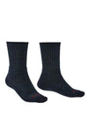 Bridgedale Hike Midweight Socks, Navy & Green