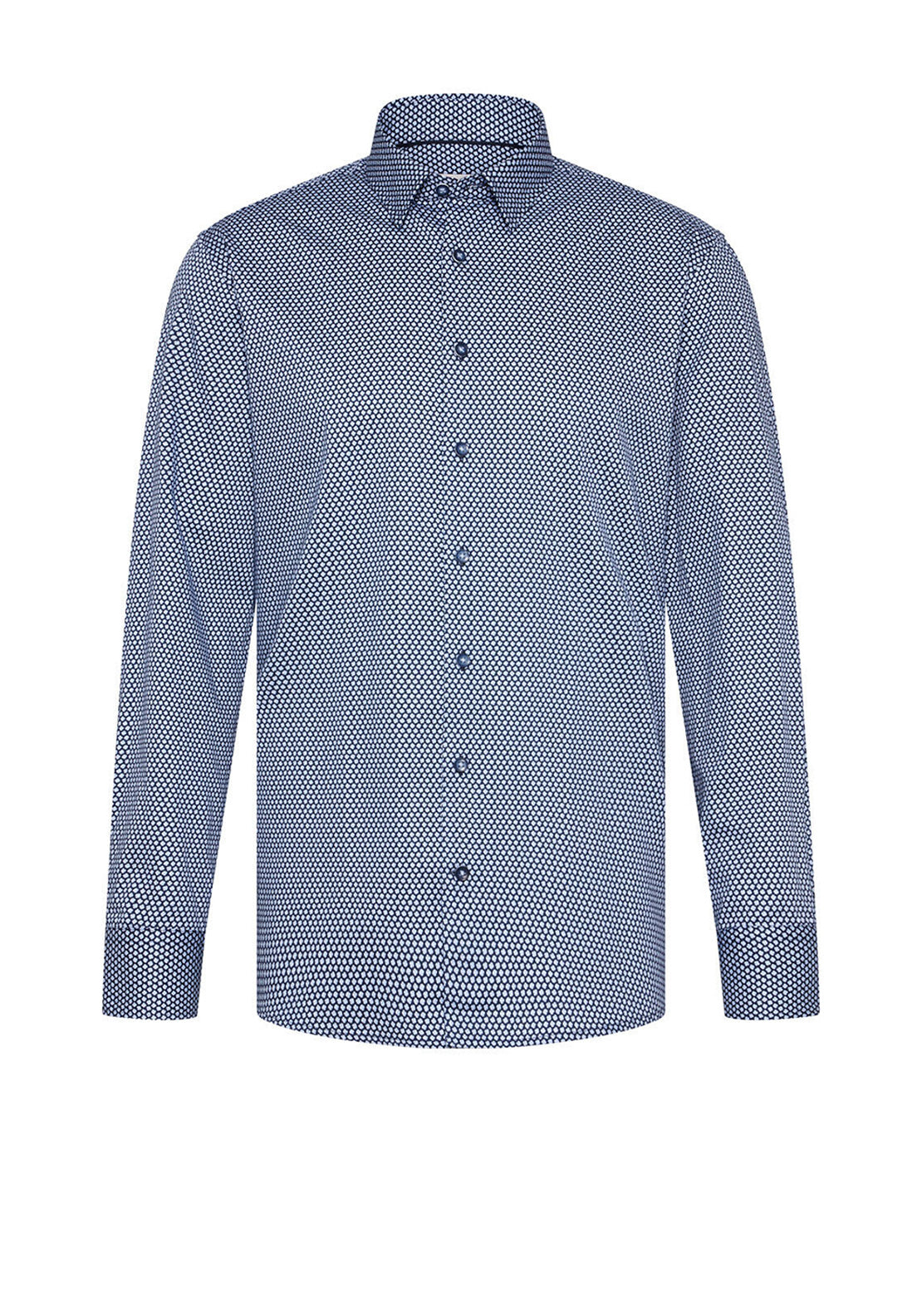 Bugatti 9750 Floral Pattern Shirt, Navy