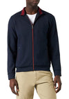 Bugatti Contrast Trim Full Zip Sweatshirt, Navy
