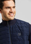 Bugatti Quilted Sweat Jacket, Navy