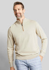 Bugatti Troyer Half Zip Sweater, Beige