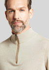 Bugatti Troyer Half Zip Sweater, Beige