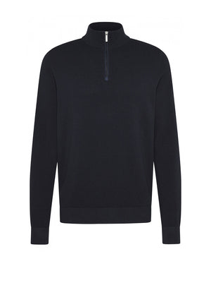 Bugatti Troyer Birdeye Knit Quarter Zip Sweater, Marine