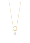 Burren Jewellery Chasing Sunlight Pearl Necklace, Gold