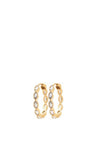 Burren Jewellery Labelled with Love Hoop Earrings, Gold