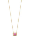 Burren Jewellery Pink Ruby Crystaline Necklace, Gold