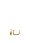 Burren Jewellery Raindrops Huggie Hoops, Gold