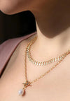 Burren Jewellery Yano Pearl Necklace, Gold