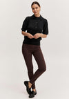 B.Young Collared Knit Sweater, Black