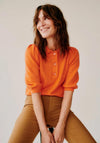 B.Young Collared Knit Sweater, Orange