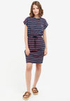 Barbour Womens Marloes Jersey Dress, Navy & Pink