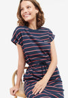 Barbour Womens Marloes Jersey Dress, Navy & Pink