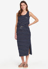 Barbour Womens Overland Stripe Midi Dress, Navy Multi