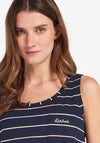 Barbour Womens Overland Stripe Midi Dress, Navy Multi