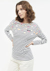 Barbour Womens Bradley Dog Stripe Top, Cloud
