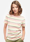Barbour Womens Bradley Striped T-Shirt, Off White Multi