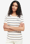 Barbour Womens Picnic Striped T-Shirt, White Multi
