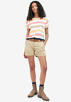 Barbour Womens Lyndale Stripe T-Shirt, Papaya Multi