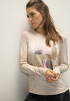 Bianca Dami Long Sleeve T-Shirt, Sand Melange