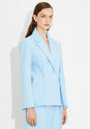 Birelin Buttoned Pleated Blazer, Light Blue