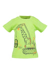 Blue Seven Baby Boy Dino Crane Tee, Green