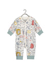 Blue Seven Baby Boy Safari Print Sleepsuit, Green