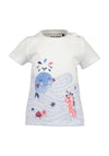 Blue Seven Baby Girl Under The Sea Tee, White