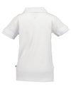 Blue Seven Boy Short Sleeve Dino Polo, White
