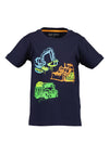 Blue Seven Boy Digger Print Tee, Navy