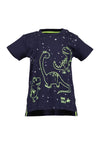 Blue Seven Baby Boy Dino Walk Tee, Navy