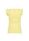 Blue Seven Girl Floral Frill Sleeve Tee, Yellow
