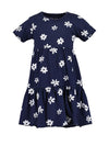 Blue Seven Girl Frill Floral Dress, Navy