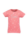 Blue Seven Girl Short Sleeve Heart Tee, Pink