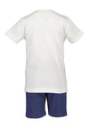 Blue Seven Boy Beach Days Short Set, White