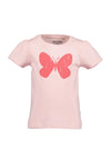 Blue Seven Girl Butterfly Short Sleeve Tee, Pink