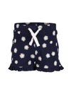 Blue Seven Girl Floral Frill Short, Navy