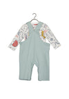 Blue Seven Baby Boy Overall and Bodysuit Set, Green