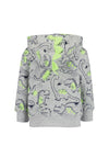 Blue Seven Baby Boy Dino Print Jacket, Grey