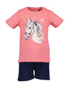 Blue Seven Girl Pony Short Pyjama Set, Pink