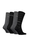 Calvin Klein 4 Pair Socks, Black & Grey