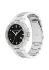 Calvin Klein Mens Black Dial Watch, Silver