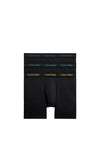 Calvin Klein Cotton Stretch 3 Pack Trunks, Black