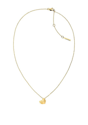 Calvin Klein Faceted Heart Necklace, Gold