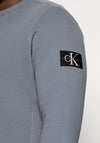 Calvin Klein Jeans Monogram Sleeve Badge Sweatshirt, Overcast Grey