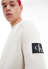 Calvin Klein Jeans Waffle Sweatshirt, Eggshell
