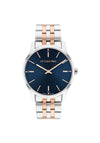 Calvin Klein Men's Timeless Dressed Two-Tone Watch, Silver & Rose Gold
