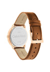 Calvin Klein Leather Strap Watch, Gold